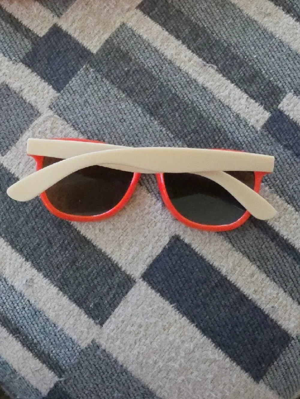 Stella McCartney Orange Sunglasses with Cream Arms and Orange Case